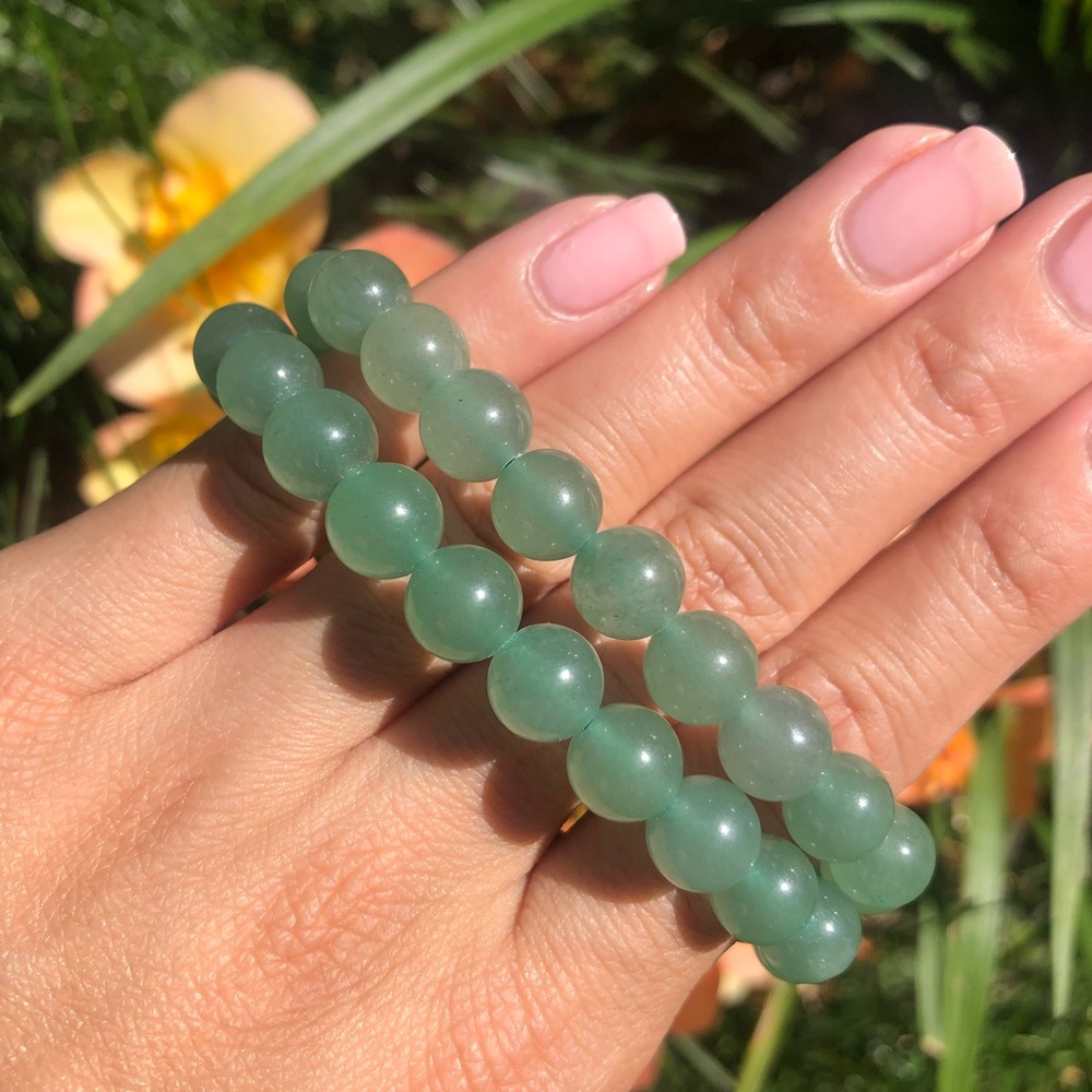 Green Aventurine Crystal One Size Fits All Bracelet
